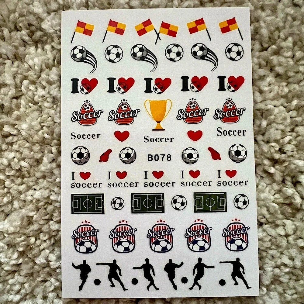 Soccer Nail decals - 2 sheets